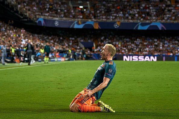 Donny van de Beek celebrates