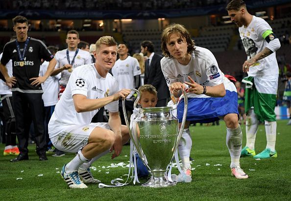 Toni Kroos and Luka Modric