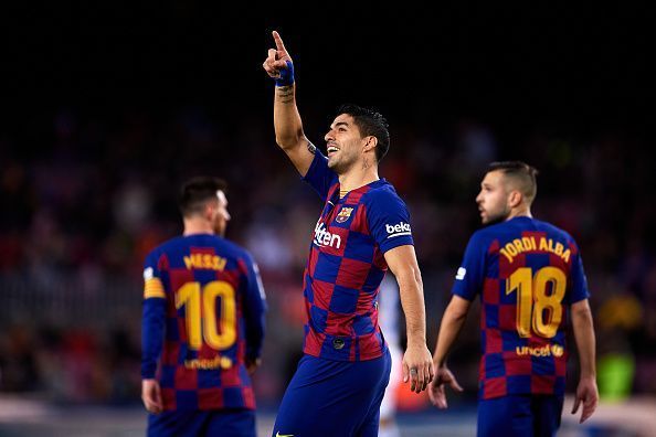 Suarez had a hand in all four of Barcelona&#039;s goals