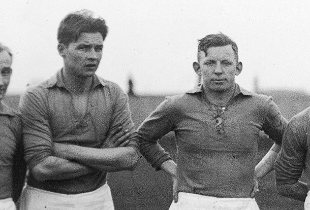 Peterek&#039;s (left) achievements came before statistics in football were documented