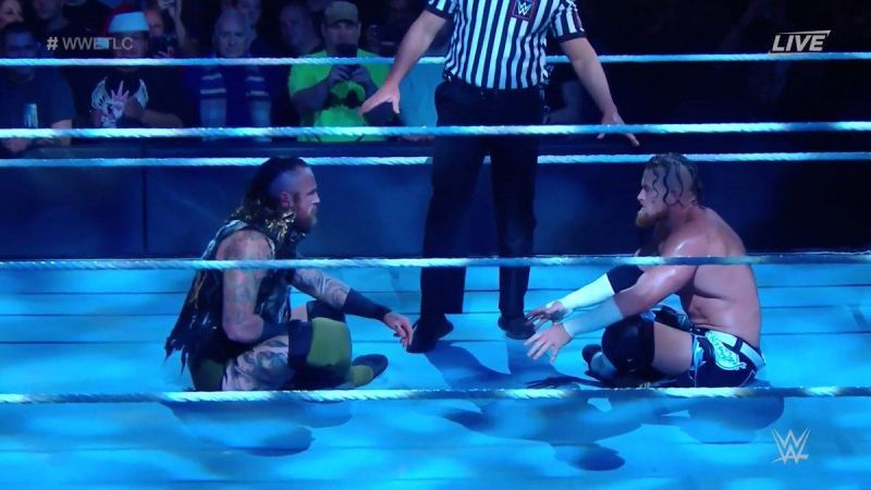 Aleister Black suffered a broken nose in his match with Buddy Murphy