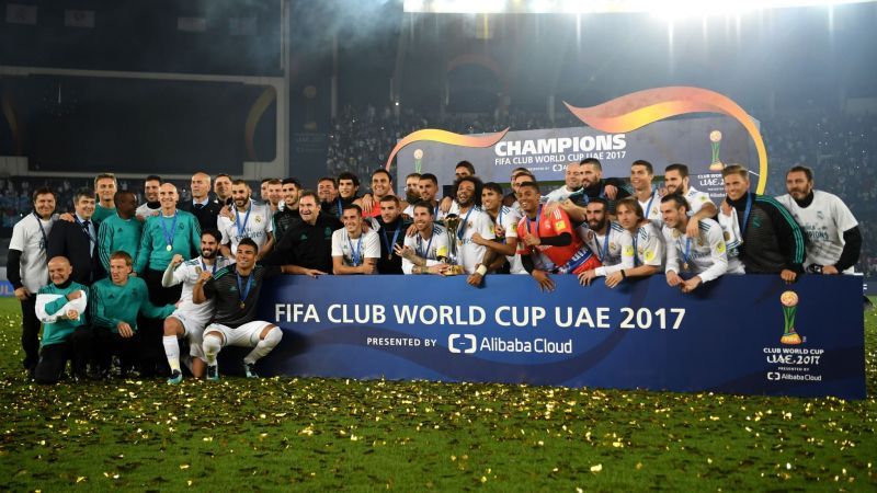 Real Madrid celebrate their 3rd FIFA Club World Cup success