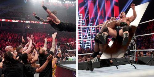 Roman Reigns takes to the sky and Rusev gets slammed onto a table