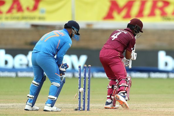 India&#039;s Rishabh Pant (left) and West Indies&#039; Shai Hope (right)