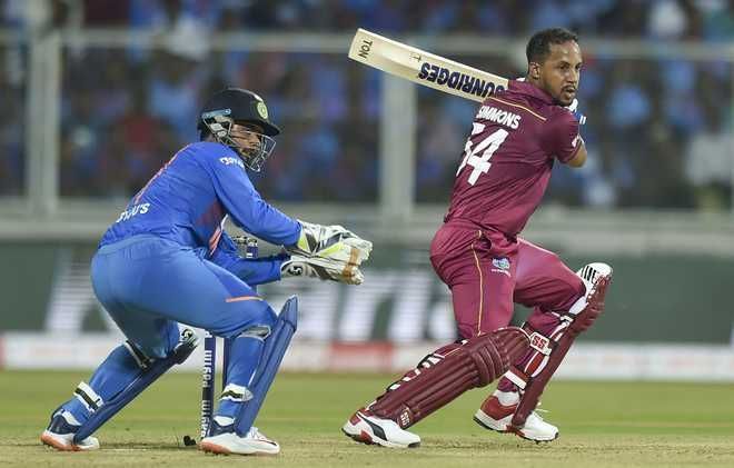 Lendl Simmons remained unbeaten in West Indies&#039; successful run chase.