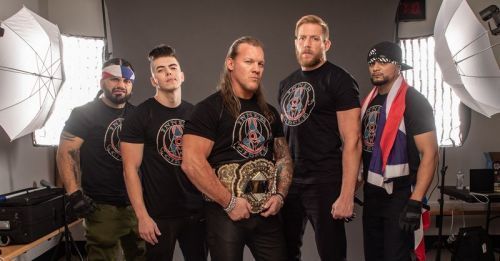 AEW's Inner Circle including Sammy Guevara (second from left)