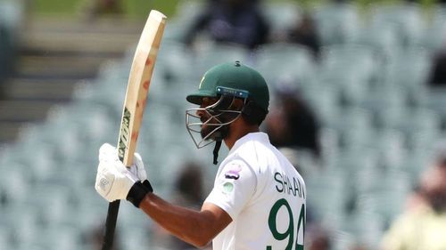 Shan Masood in action against Australia