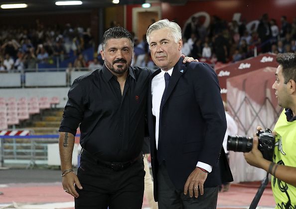 Gennaro Gattuso and Carlo Ancelotti