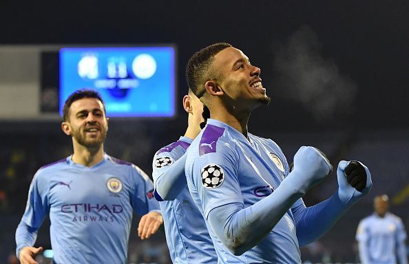 Gabriel Jesus celebrates