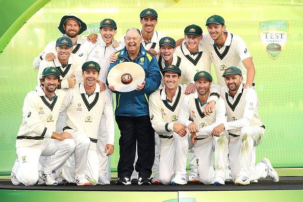 The victorious Australian team