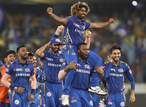 The iconic blue and gold of the Mumbai Indians