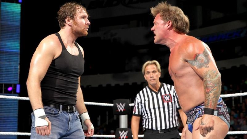 Chris Jericho confronting Dean Ambrose in WWE