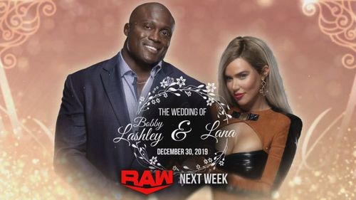 Lana and Bobby Lashley's wedding is all set to take place on next week's RAW