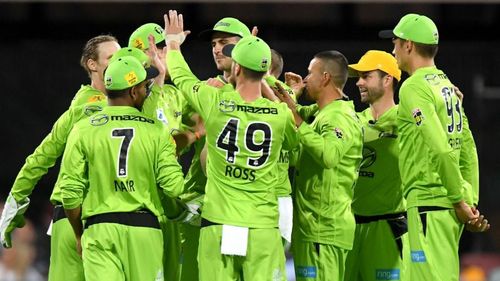 Sydney Thunder in action against Brisbane Heat