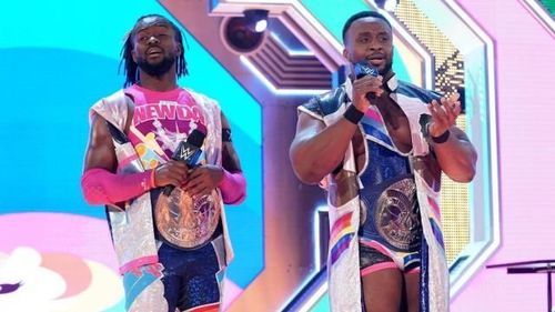 Kofi Kingston and Big E as SmackDown Tag Team Champions