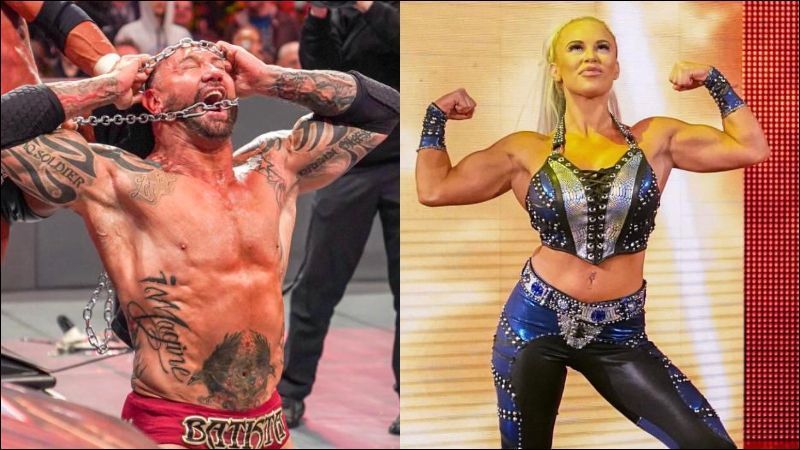 Is there a reason who Batista is hitting on Dana Brooke?