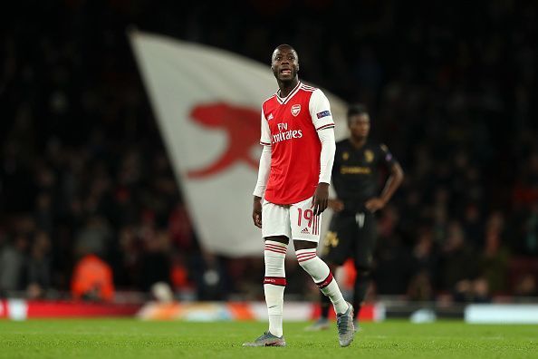 Nicolas Pepe in a UEFA Europa League fixture