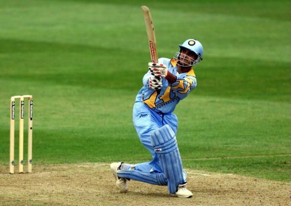 Sourav Ganguly enroute his brilliant 183 vs Sri Lanka in Taunton 