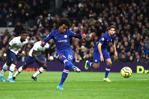 Willian scored both goals in Chelsea&#039;s fine win over Tottenham