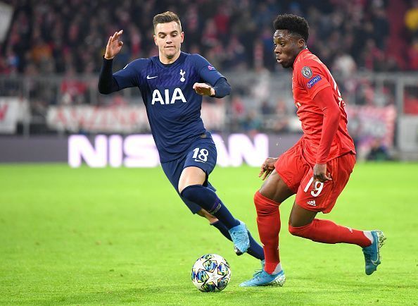 Bayern Munich kept a high line, with full-back Alphonso Davies looking dangerous in attack