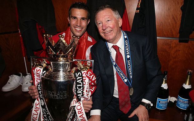 Robin van Persie and Sir Alex Ferguson