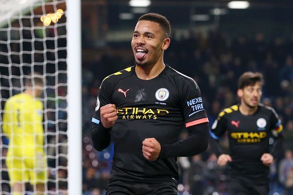 Gabriel Jesus celebrates in the encounter