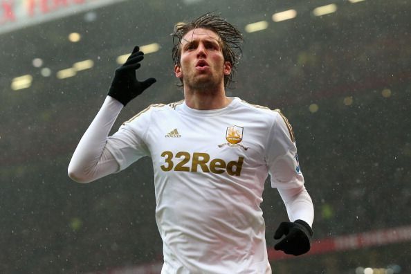 Michu scored 22 goals in his first season at Swansea City