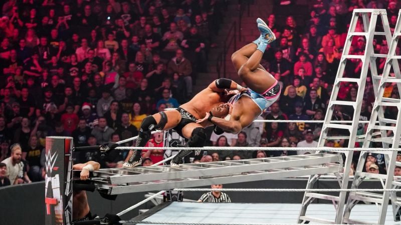 Big E took some crazy bumps during the match