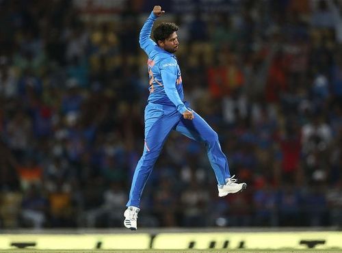 Kuldeep Yadav had earlier taken a hat-trick against Australia