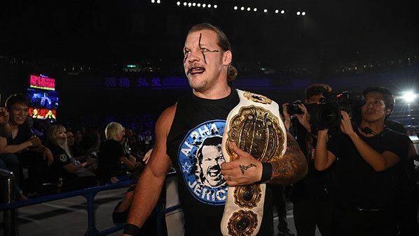 Chris Jericho with the IWGP IC Championship