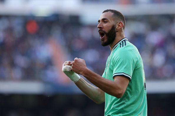 Benzema scored his 11th goal of the campaign