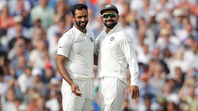 Hanuma Vihari with Virat Kohli (right)