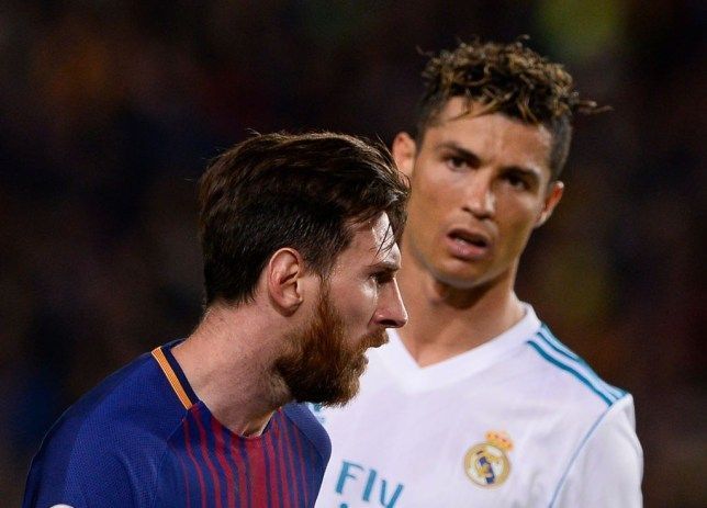 Messi (left) and Ronaldo