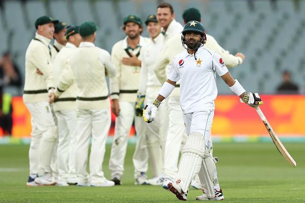 Australia celebrate the fall of another Pakistan wicket
