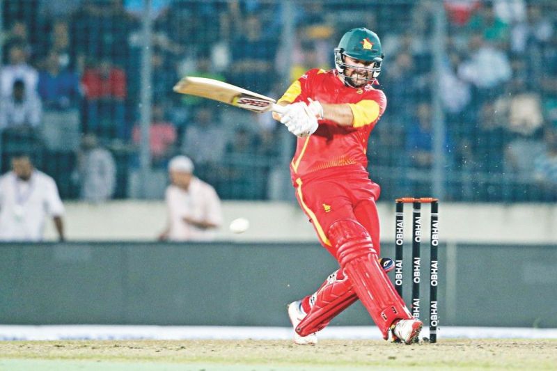 Ryan Burl en route his maiden fifty against Bangladesh. Picture Credits: The Daily Star