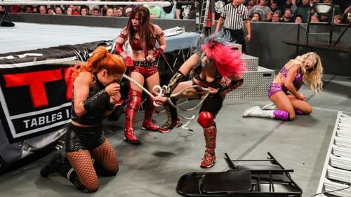 Asuka and Kairi Sane vs. Becky Lynch and Charlotte Flair for the RAW Women's Tag Team Championship