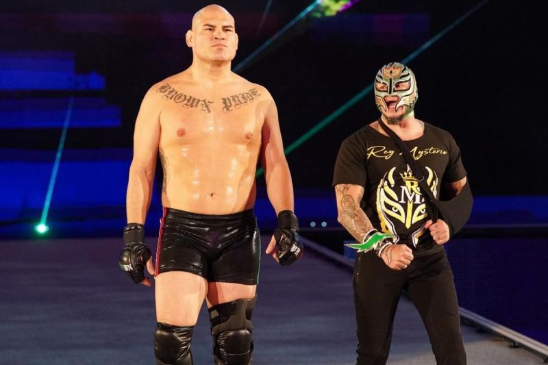 Cain Velasquez with Rey Mysterio