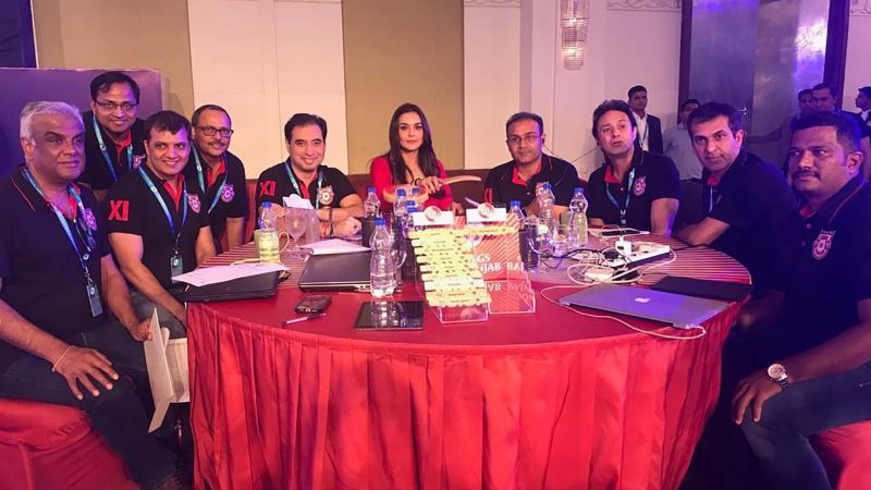 Kings XI Punjab think-tank at one of the IPL auctions