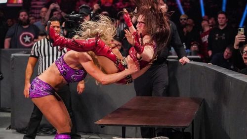 Kairi Sane suffered a potential concussion - was this the spot that did it?