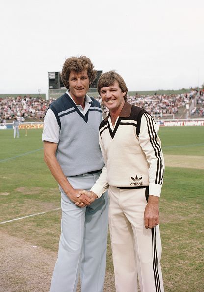 Bob Willis and Geoff Howarth 1st ODI New Zealand 1984