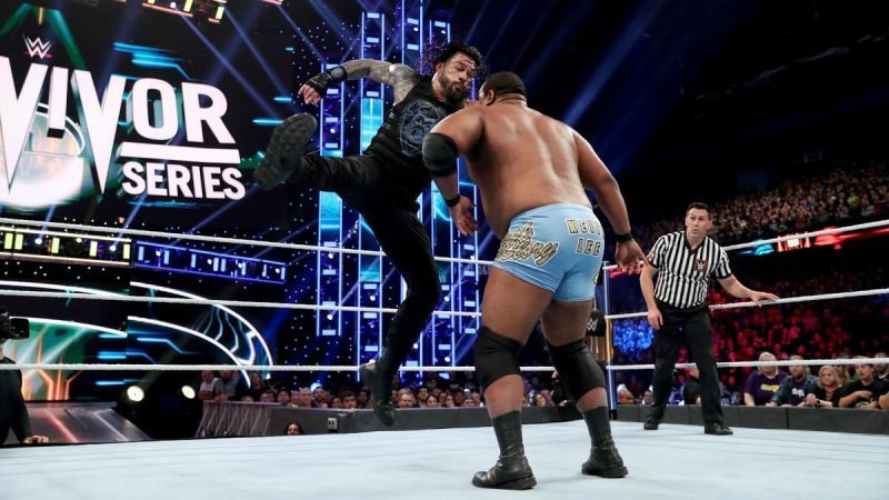 Roman Reigns and Keith Lee at Survivor Series