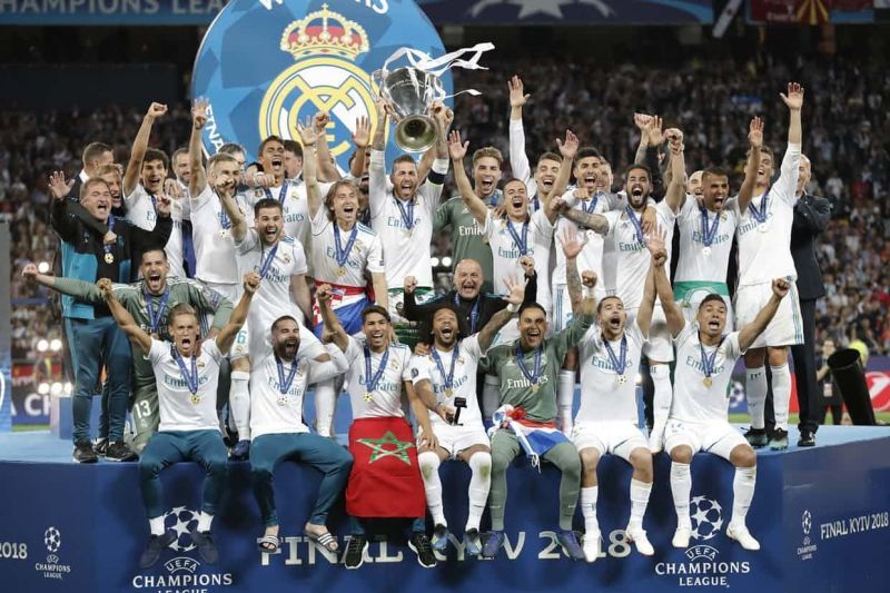 Madrid celebrate their third consecutive Champions League title