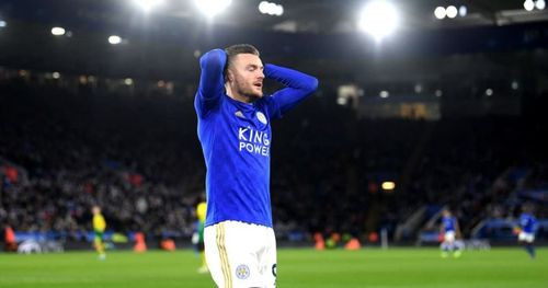 Jamie Vardy was kept at an arm's length by Norwich City, ending his amazing scoring streak