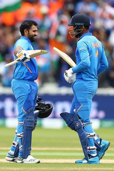 Rohit Sharma (L) and KL Rahul