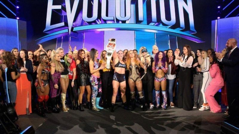 The closing shot from WWE Evolution
