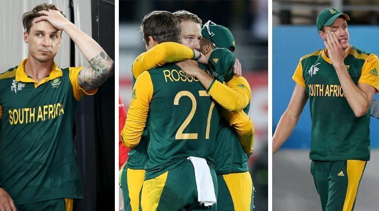 South African players showed their emotions after the WC exit