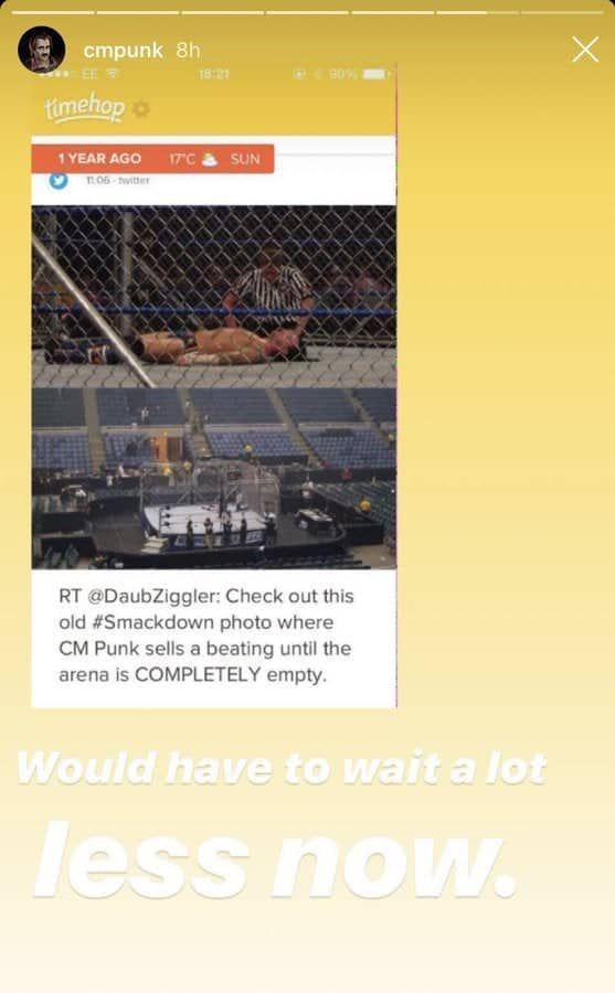 CM Punk&#039;s Instagram story