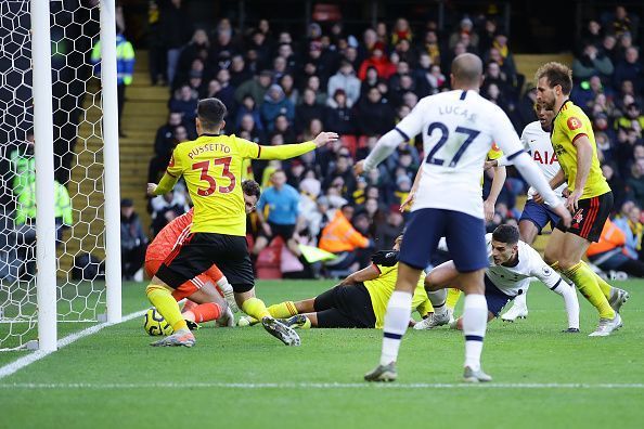 Ignacio Pussetto made an incredible clearance to deny Erik Lamela a winning goal