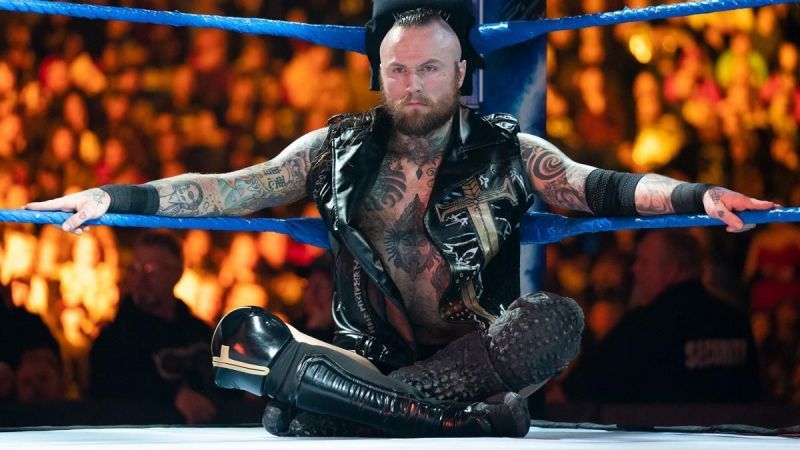 Aleister Black awaits his opponent