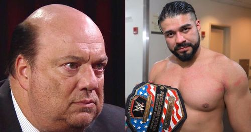 Paul Heyman and Andrade.